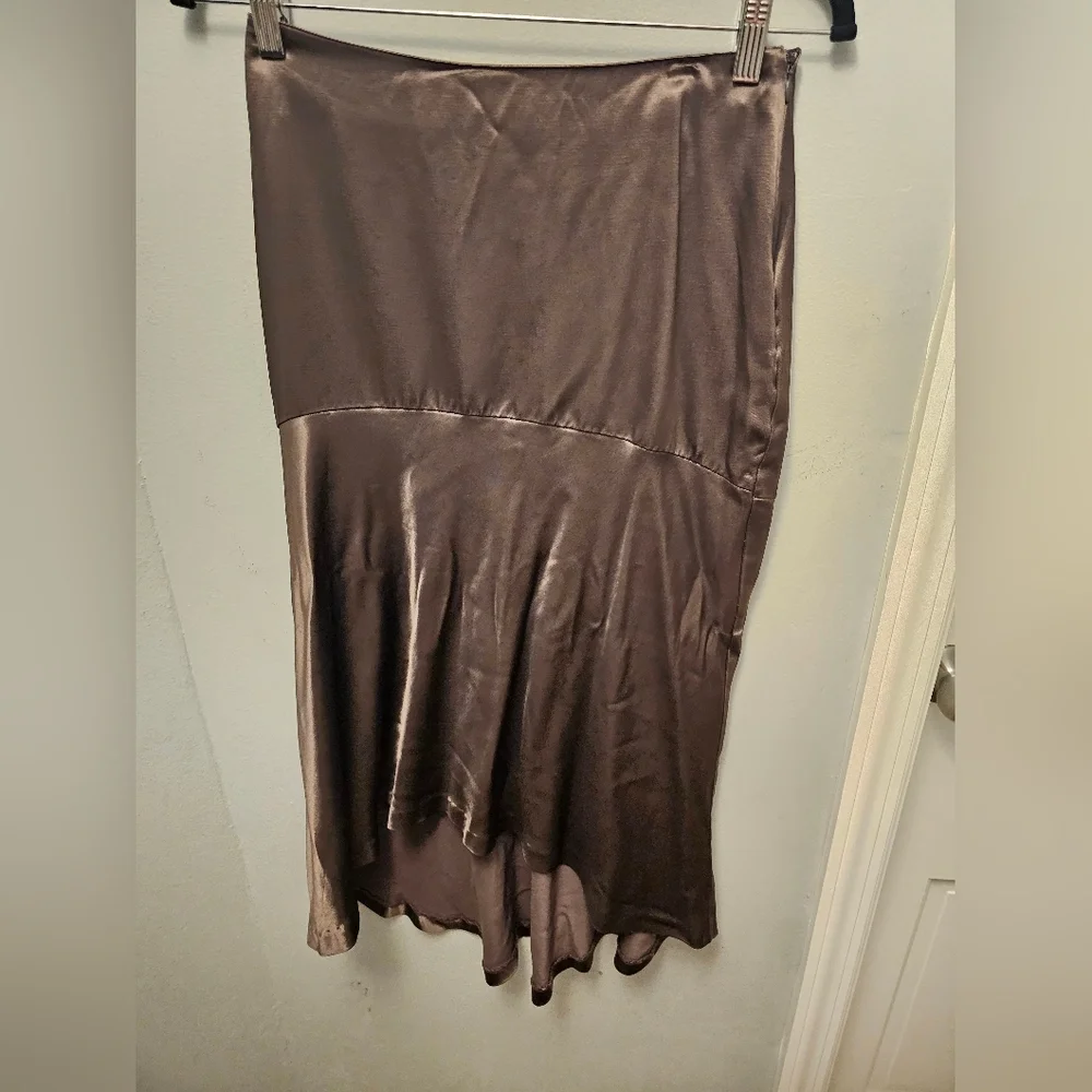 Hennes Collection Silk Vintage Midi Skirt.